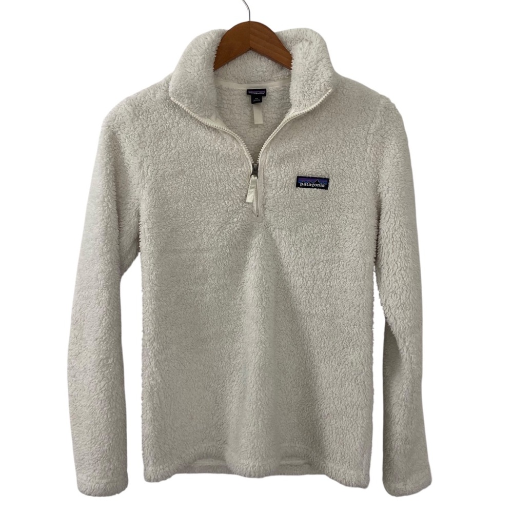 Patagonia Los Gatos 1/4 Zip Pullover Jacket Birch White XS Cozycore Soft